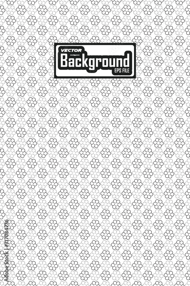 Vector black and white seamless abstract pattern background greyscale ornamental graphic design