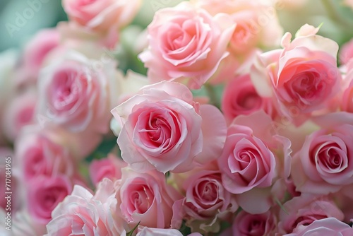 Close-Up of Roses Blooming Romantic love valentine s background Ai Generated