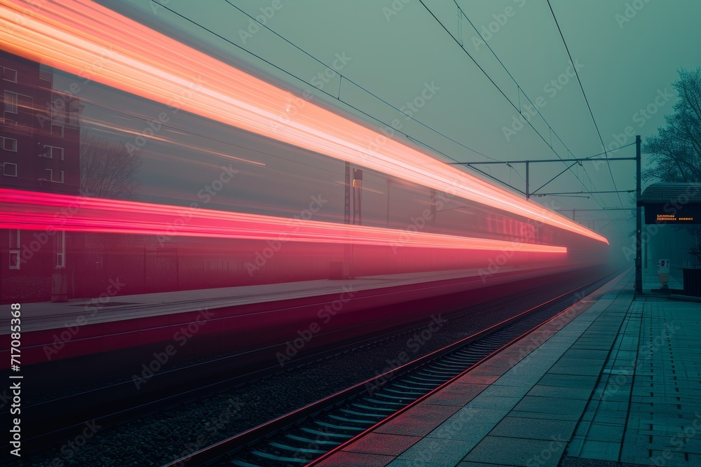 Naklejka premium railway station,train travelling concept