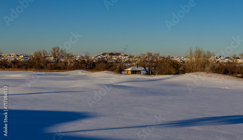 Colorado Living. Aurora, Colorado - Denver Metro Area Residential Winter landscape © Faina Gurevich