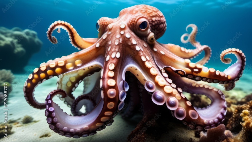 octopus in the sea ai generated