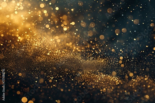 Golden glitter is sprinkled around adding to the festive and elegant mood of the image. Ai generated