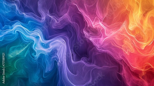 A mesmerizing wavy abstract background with vibrant hues, resembling a liquid rainbow