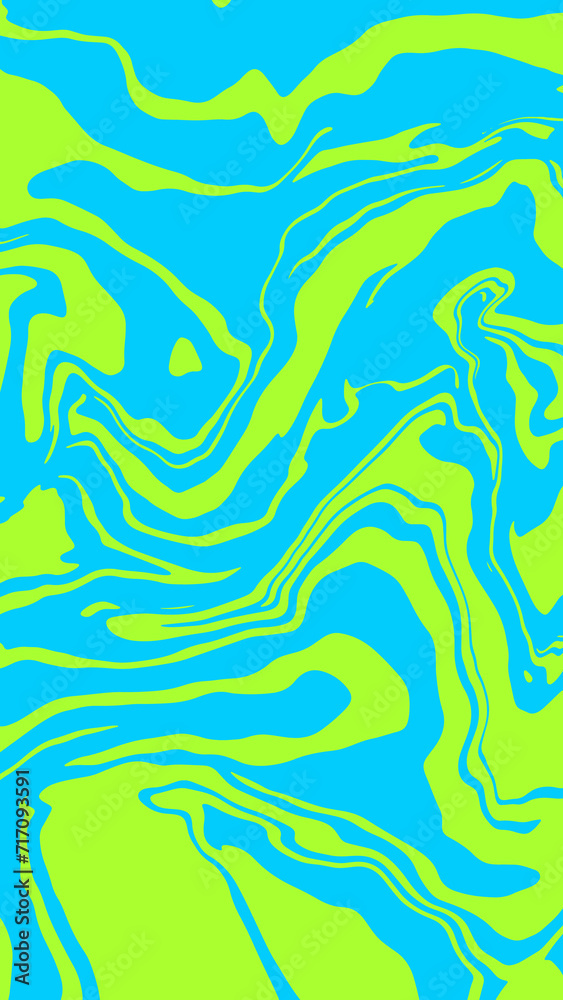 Wavy Abstract toxic water Trippy Patterns in Psychedelic Colors. Abstract Vector Swirl Backgrounds.
