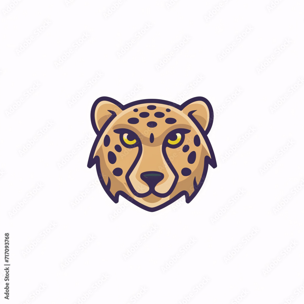 Flat logo illustration of Cheetah Flat logo illustration of Cheetah