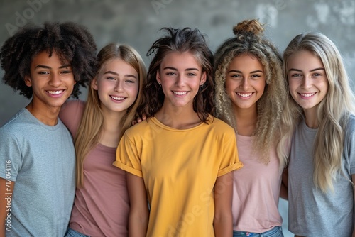 Group of young people smiling happy multicultural multi ethnic full body standing in a row