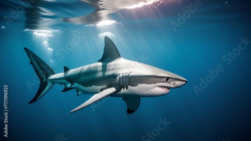 shark in the sea ai generated