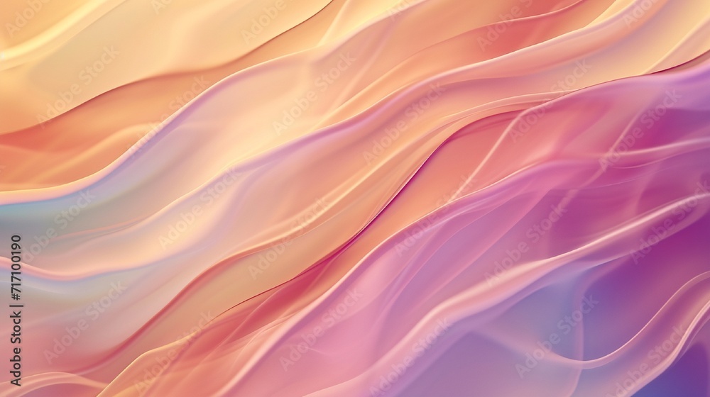 Intersecting waves of warm pastel tones, creating a serene and harmonious abstract background