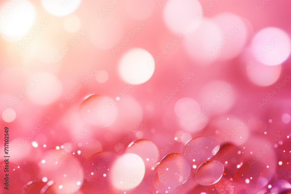 Beautiful Pink Bokeh Blurred Abstract for Background Decoration - Bright and Colourful Art