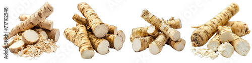 Horseradish  Spices Pile Of Heap Of Piled Up Together Hyperrealistic Highly Detailed Isolated On Transparent Background Png File