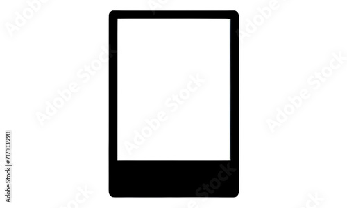 ebook reader with blank screen isolated on transparent background. Black eBook Reader Mockup, photo frames in different formats and graphic design elements png	 photo