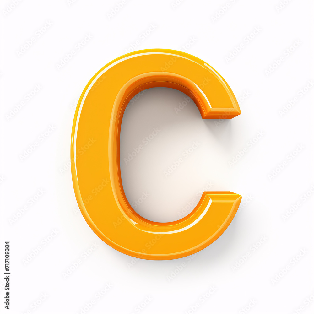letter C isolated on a white background letter C isolated on a white background