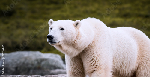primo piano di grande orso polare nel suo ambiente naturale photo