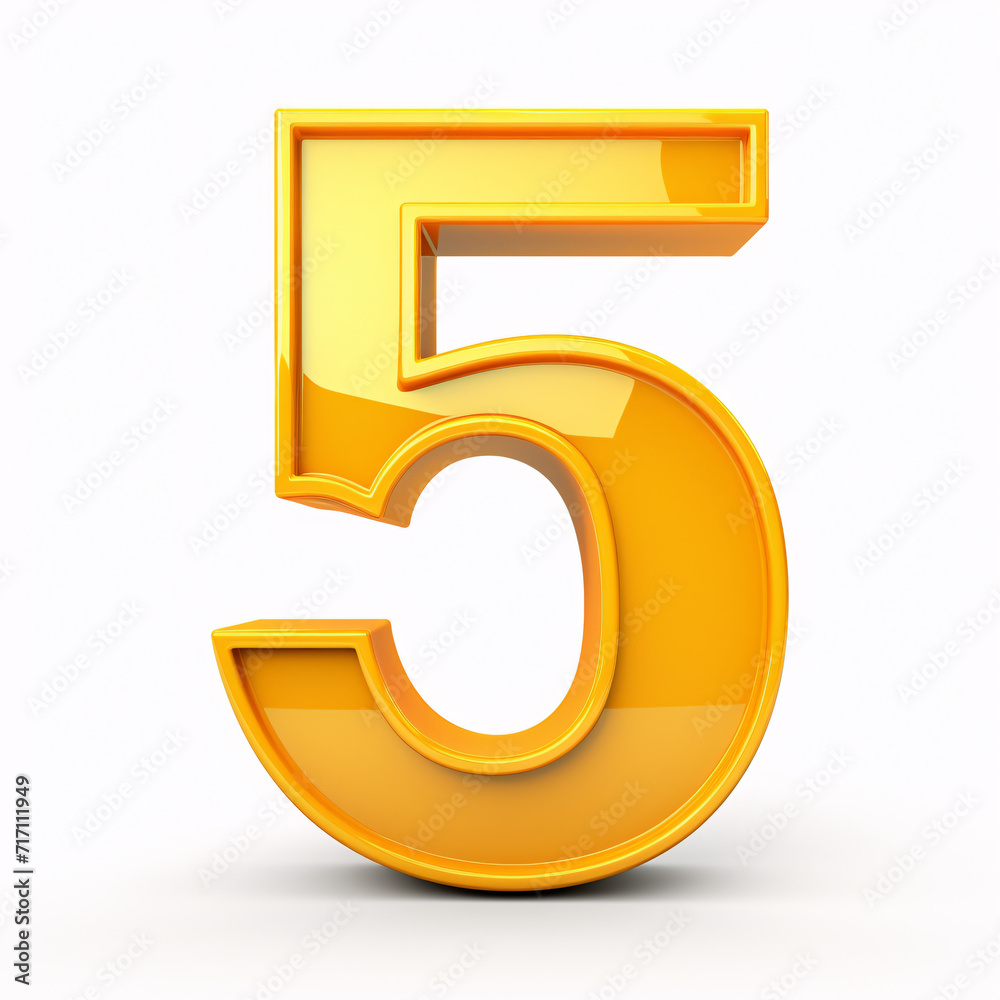 number 5 isolated on a white background number 5 isolated on a white background