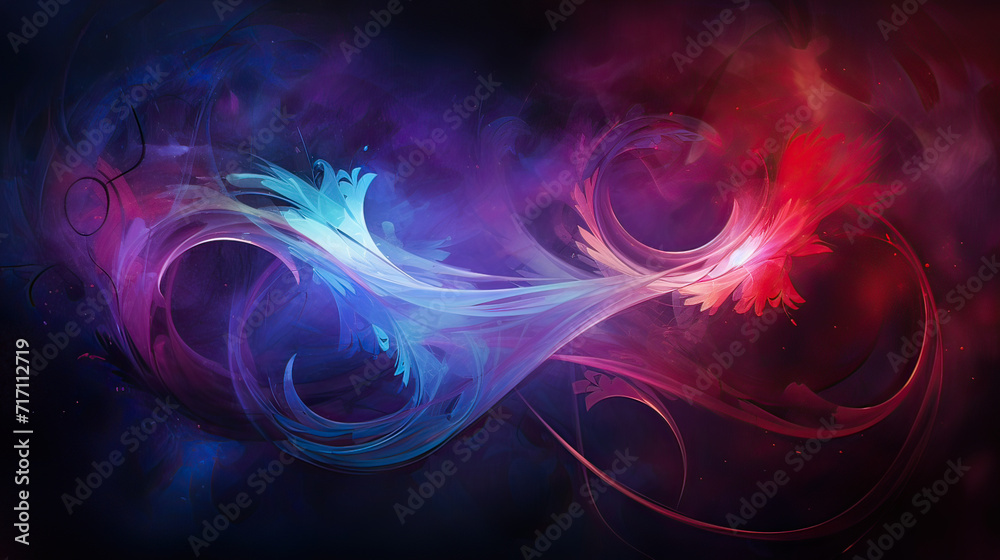Abstract Modern Nature Love Connection Harmonic Flow Background Ai Generative