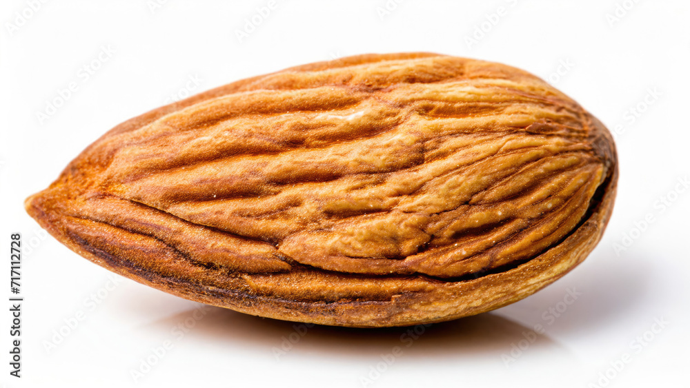 Almonds on white background isolated Almonds on white background isolated