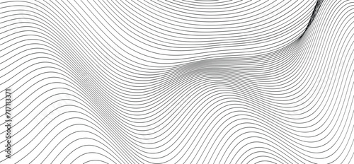 futuristic Line stripe pattern on white Wavy background. abstract modern background futuristic graphic energy sound waves technology concept design