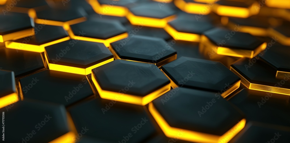 Abstract black and gold hexagonal luxury shiny background Abstract black and gold hexagonal luxury shiny background