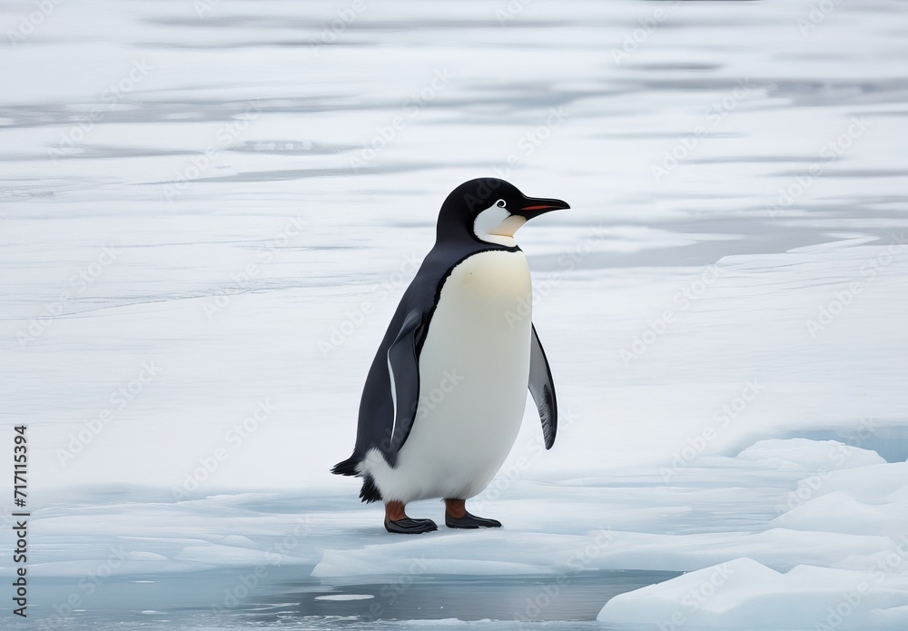 Fototapeta premium penguin on ice