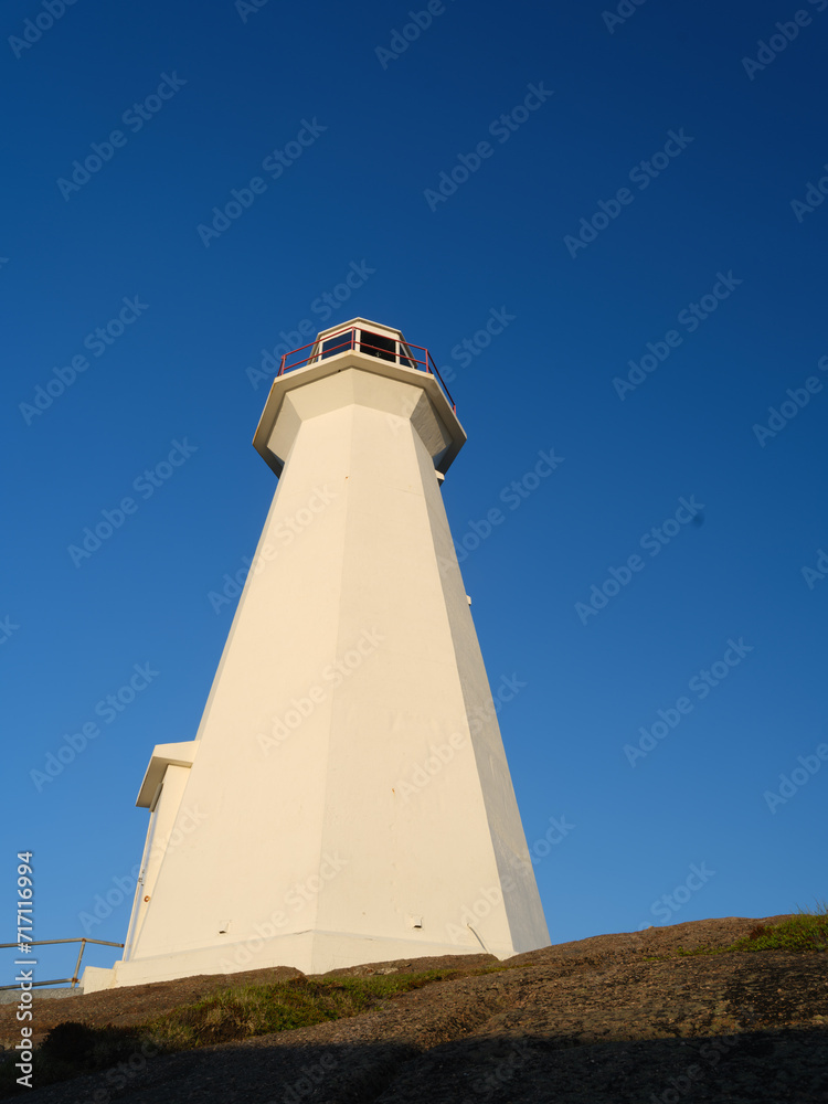 The new Concrete tower of the Cape Spear Lighthouse on Canada's most easterly point on the island of Newfoundland