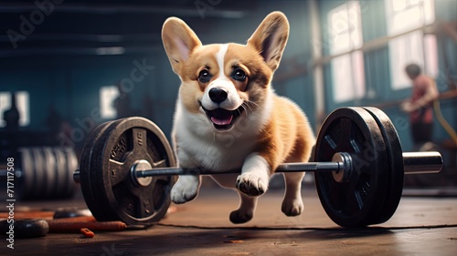 a cute smiling baby corgi, capturing the essence of innocence and joy in the style of lifelike portraiture, personification to enhance the puppy's adorable charm.