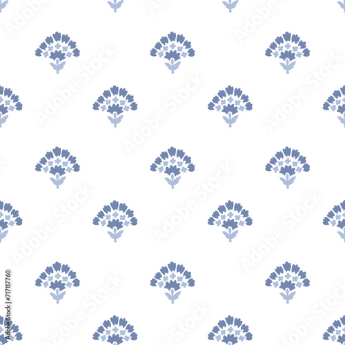 floral block print flower pattern print repeat vector file
