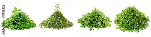 Marjoram  Spices Pile Of Heap Of Piled Up Together Hyperrealistic Highly Detailed Isolated On Transparent Background Png File