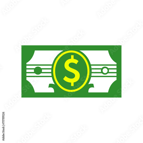  Dollar, dollar bill, banknote, money - vector icon