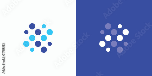 Letter X dot initial vector logo design.