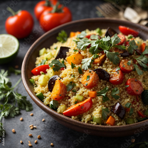 Roasted Vegetable Couscous Salad - Vibrant Mediterranean Flavors