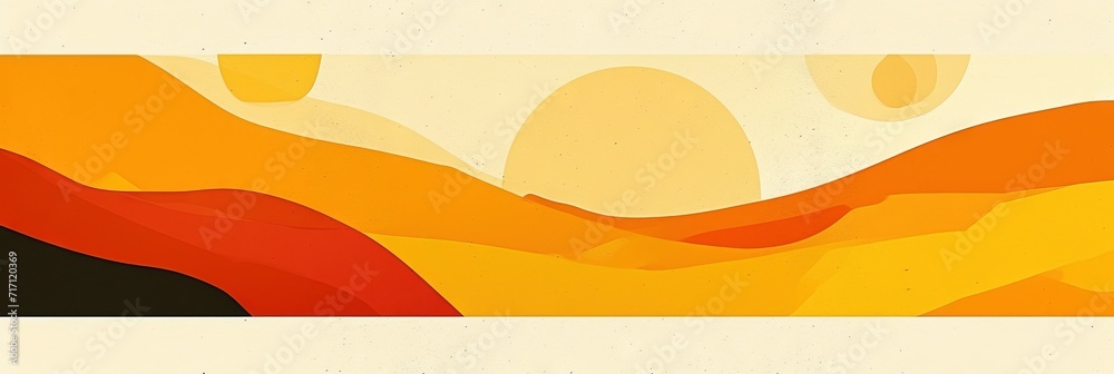 Obraz premium A yellow and white poster with vibrant brushstrokes of golden hues dance across the canvas, evoking the joyful and carefree spirit of a child's abstract painting.