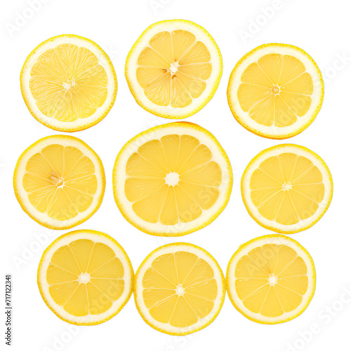Set of Lemons on transparent background, isolated, png