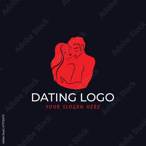 online dating website logo design vector format