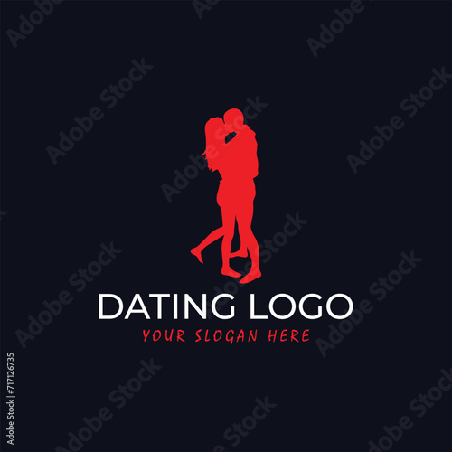 online dating website logo design vector format