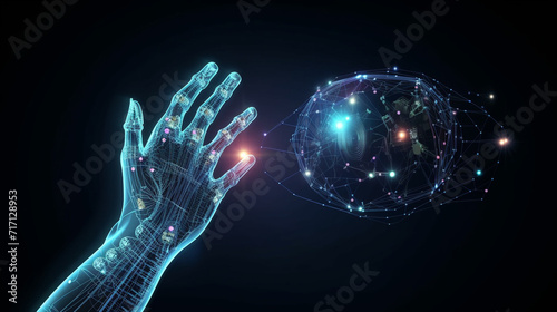 The technological arm of artificial intelligence. AI Generated photo