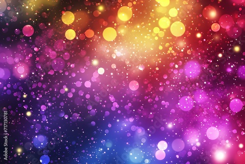 Colorful Bokeh Lights on Gradient Background