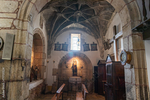 A Ponte Ulla, Spain. Inside the Parish Church of Santa Maria Magdalena, a Galician Baroque Catholic temple