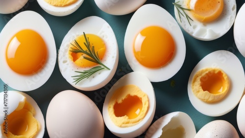 boiled eggs ai generated photo