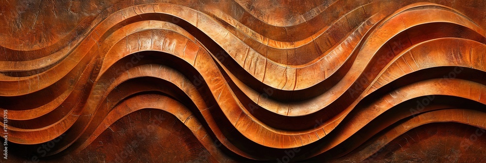 Abstract Waves Rocks Abstract zen, calming in balance stack of rocks with red and white wave ...