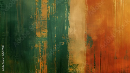 Abstract textured Irish flag in green, white, and orange