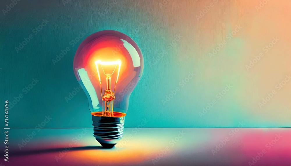 Light Bulb with background and Empty Space for Text Light Bulb with background and Empty Space for Text
