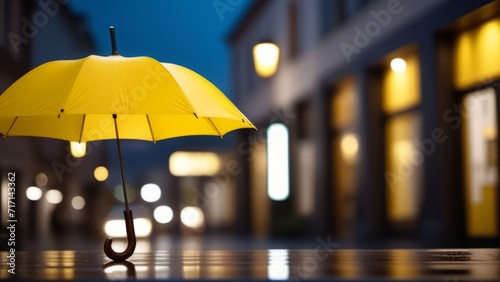 yellow umbrella ai generated