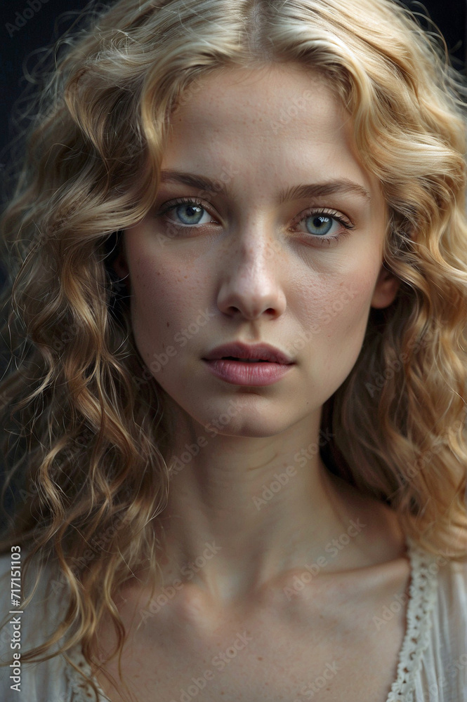Close Up Portrait of a Puzzled Young Woman Seeking Answers Generative AI Close Up Portrait of a Puzzled Young Woman Seeking Answers Generative AI