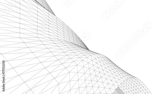 Abstract geometry. Structure 3d background
