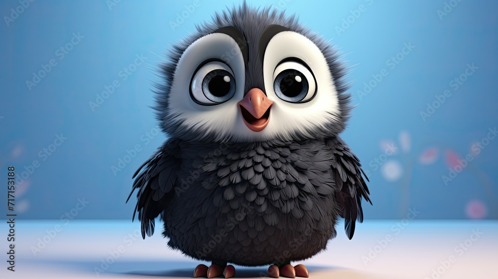 Obraz premium Cute cartoon bird.
