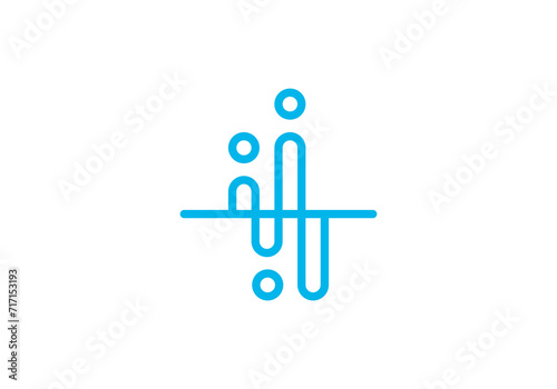 audio wave logo design. vertical line music sound simple symbol template © priyo