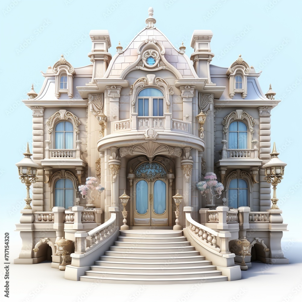 3d rendering of a luxury palace