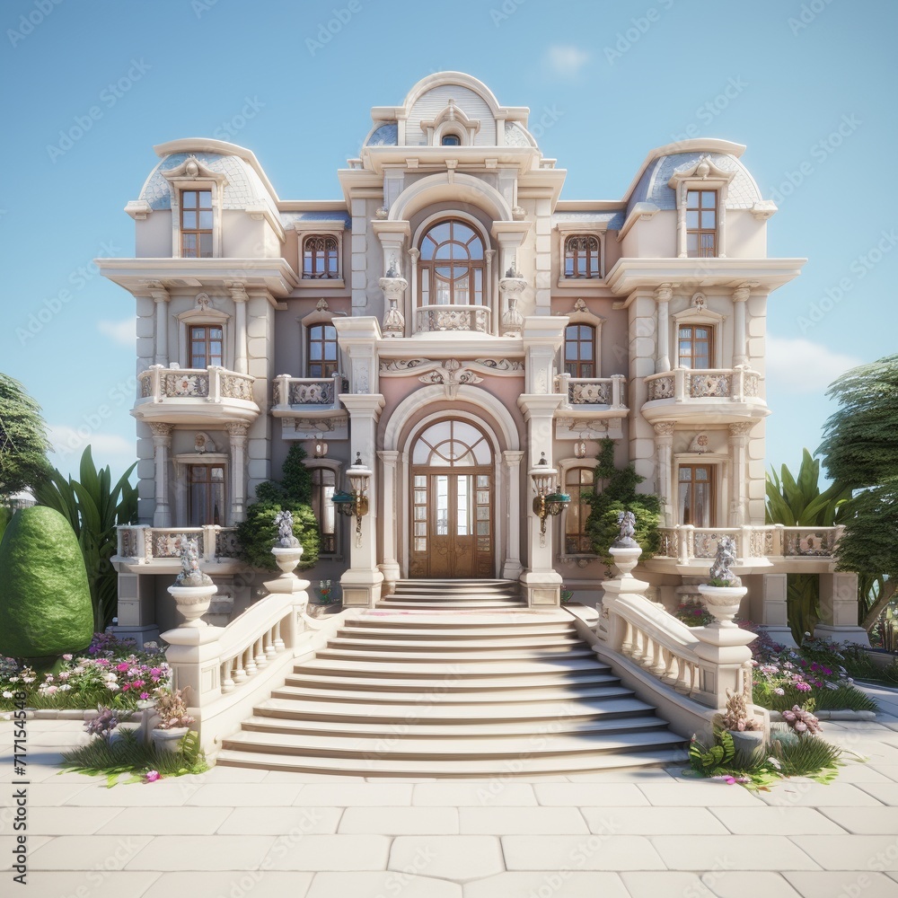 Fototapeta premium 3d rendering of a luxury palace