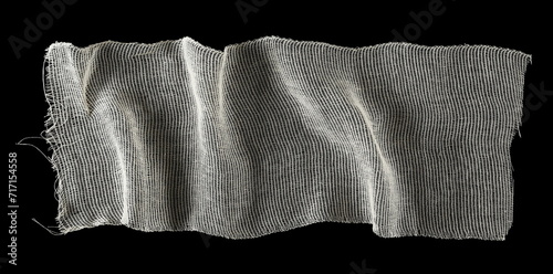 Medical bandage isolated on black, clipping path photo