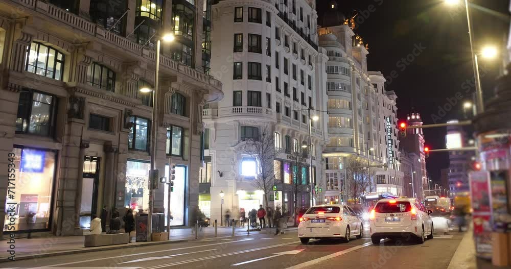 Gran Via Avenue in Madrid, Spain Gran Via Avenue in Madrid, Spain